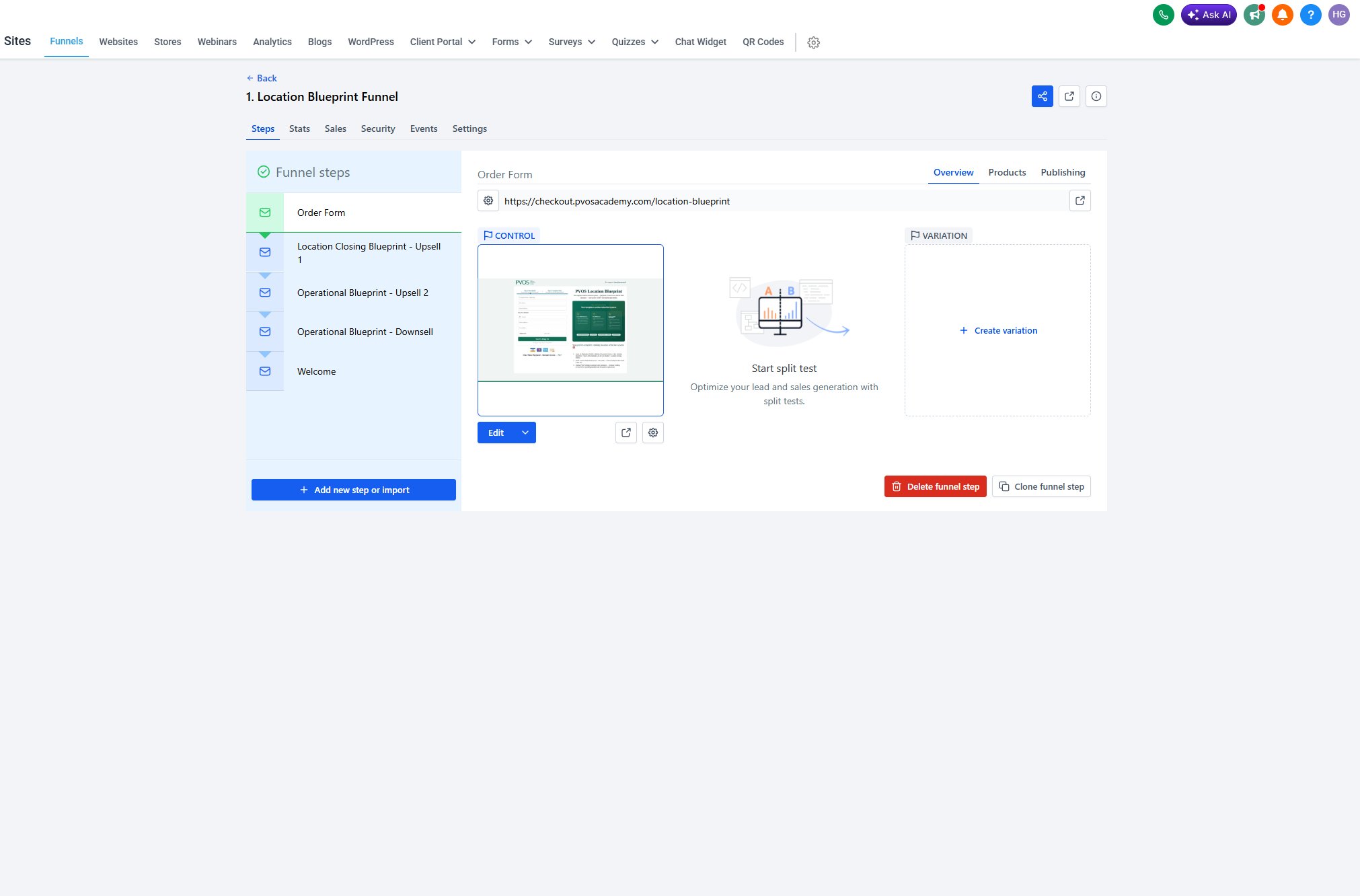 GoHighLevel workflow automação — construtor visual de fluxos de marketing